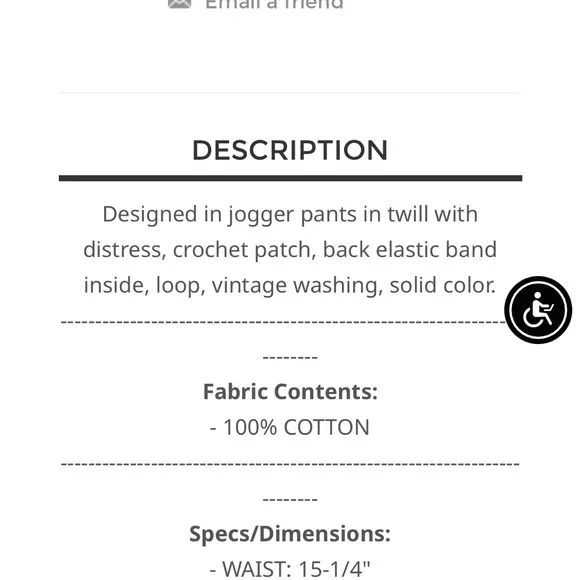 POL Dusty teal Distressed Cargo Pants with Lace Accents - Picture 6 of 15